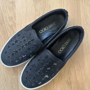 Jimmy Choo black slip on sneakers